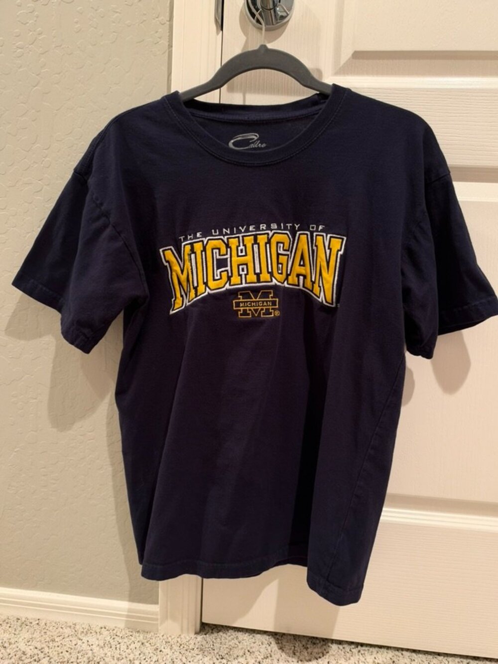 Cadre | Embroidered "Michigan" Wolverines Short-Sleeve T-Shirt | Size: M